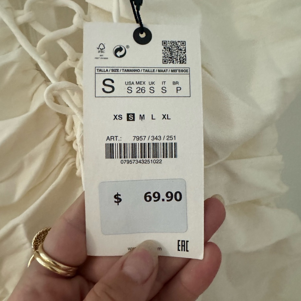 Brand new Zara dress tags on